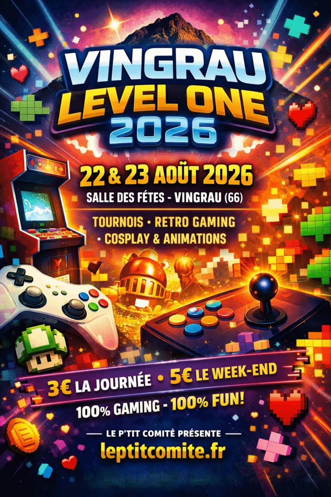 🎮 VINGRAU LEVEL ONE 2026 – L’événement gaming à ne pas manquer cet été !