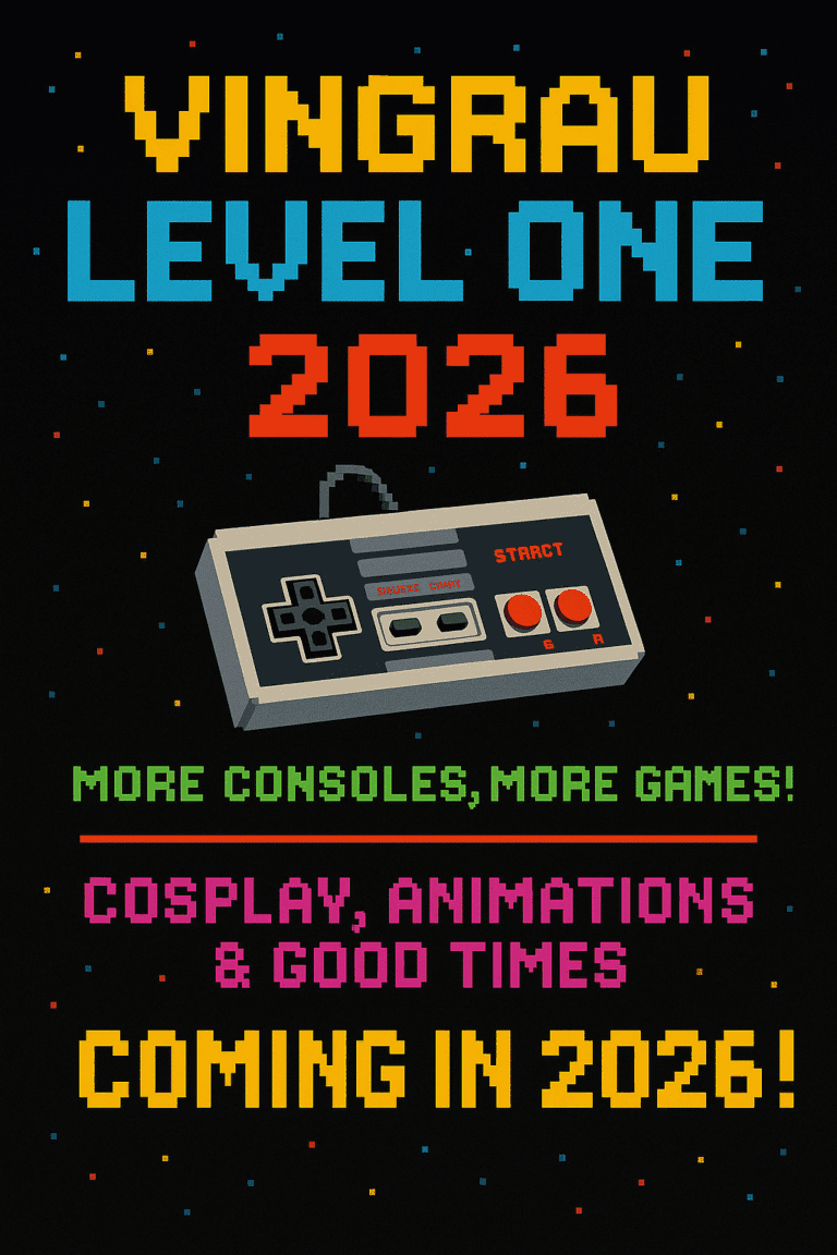 Affiche Vingrau Level One 2026 - Festival gaming et rétro à Vingrau